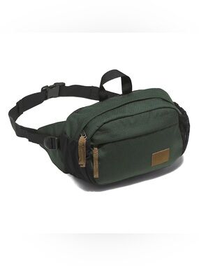 Vans Men's Dark Green Waist Bag with Tan Accents